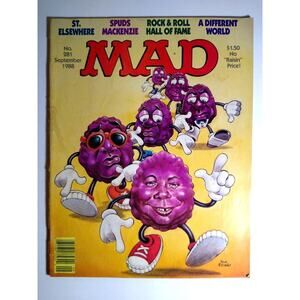 MAD Magazine Sept 1988 California Raisons St Elsewhere A Different World TV 281